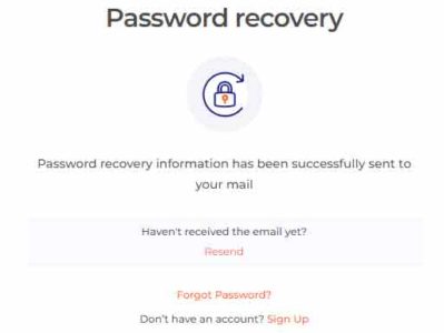 Check your email to recover your password at IQ Option